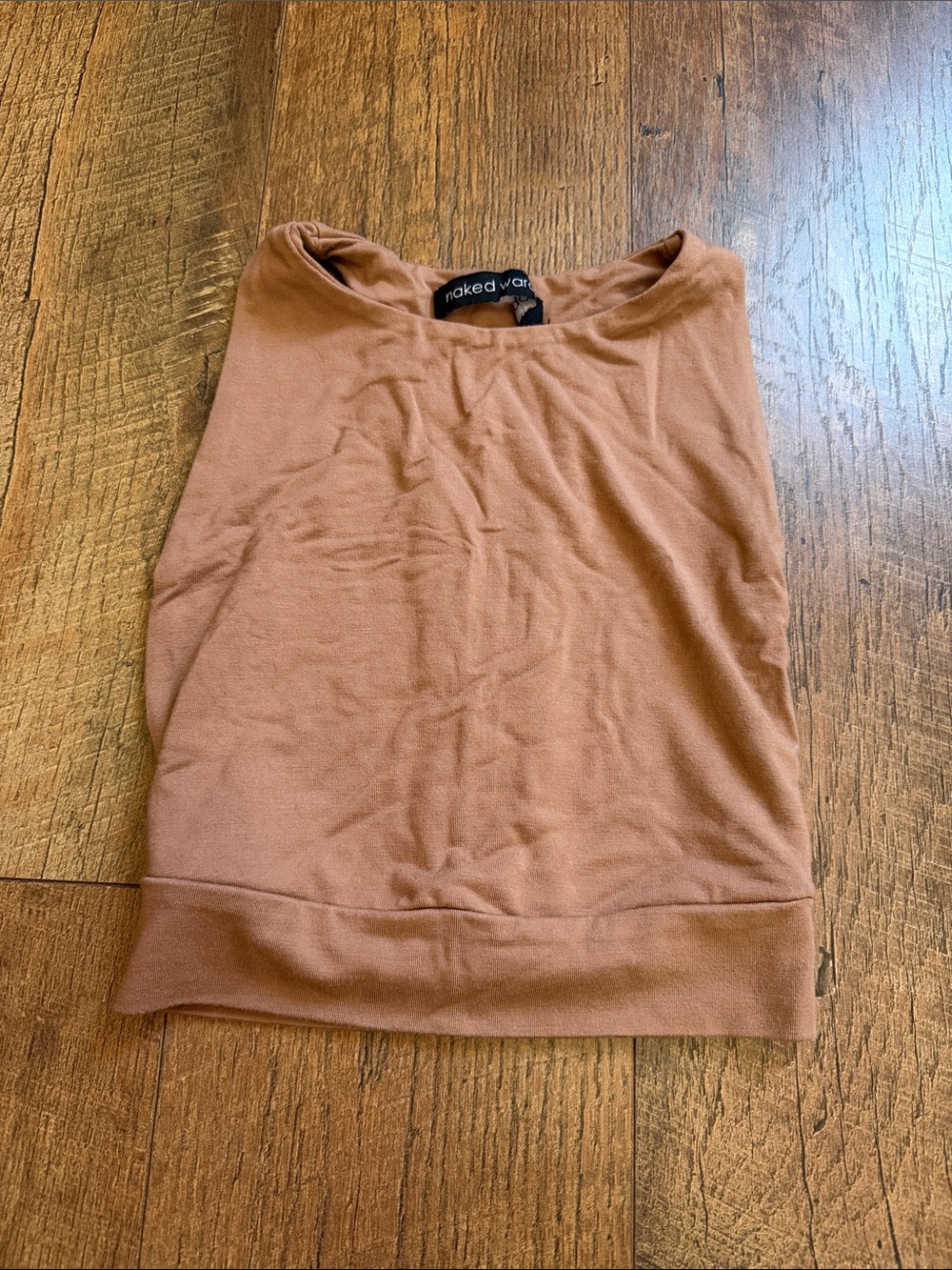naked wardrobe Rust-Tone Brown Crewneck Top